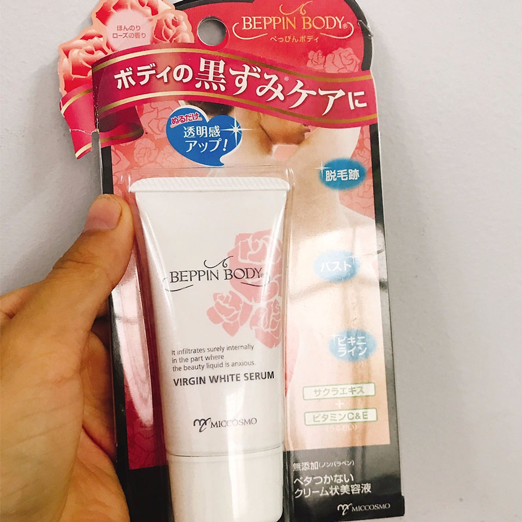 Serum làm hồng nhũ hoa và làm sáng da vùng bikini Beppin Body Virgin White Serum Nhật Bản