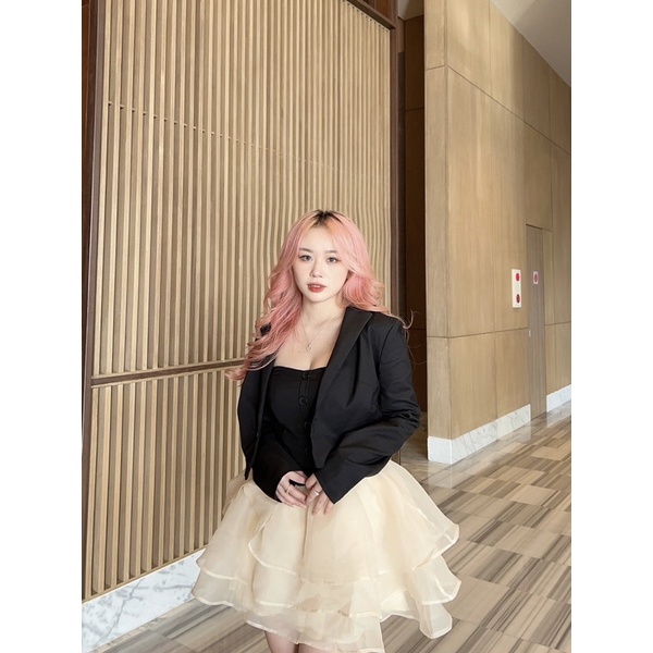 Set váy thời trang nữ vest+ váy 2 dây tiểu thư