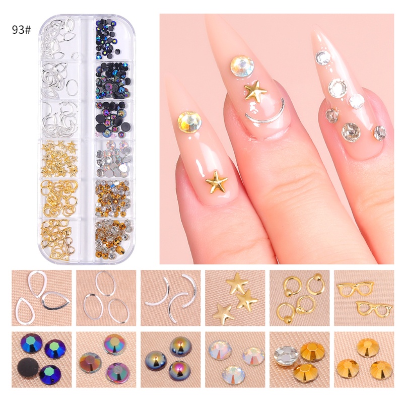 Phụ Kiện Hạt 3D Hình Vỏ Sò / Trái Tim Dùng Trang Trí Móng Nghệ Thuật