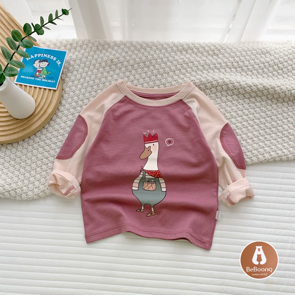 Áo thun cotton MỎNG MẶC MÙA THU bé trai bé gái, chất liệu cotton mỏng dư xịn mềm mại, bảng màu vintage cực sang-PituPi