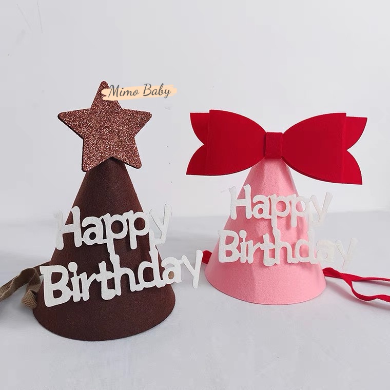 Mũ nón trang trí sinh nhật hình chóp phong cách hàn quốc Mimo Baby M67