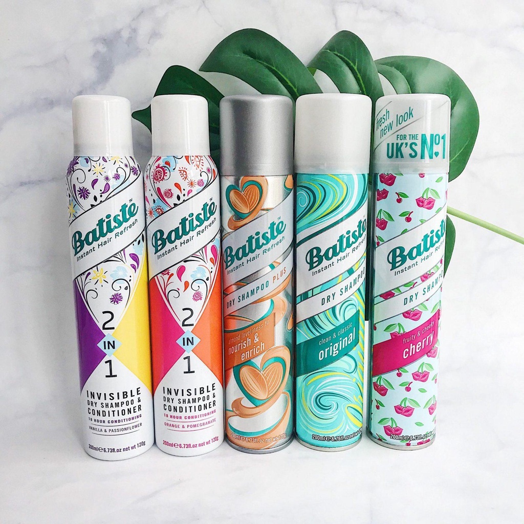 Dầu Gội Khô Xịt Tóc Batiste Dry Shampoo 200ml