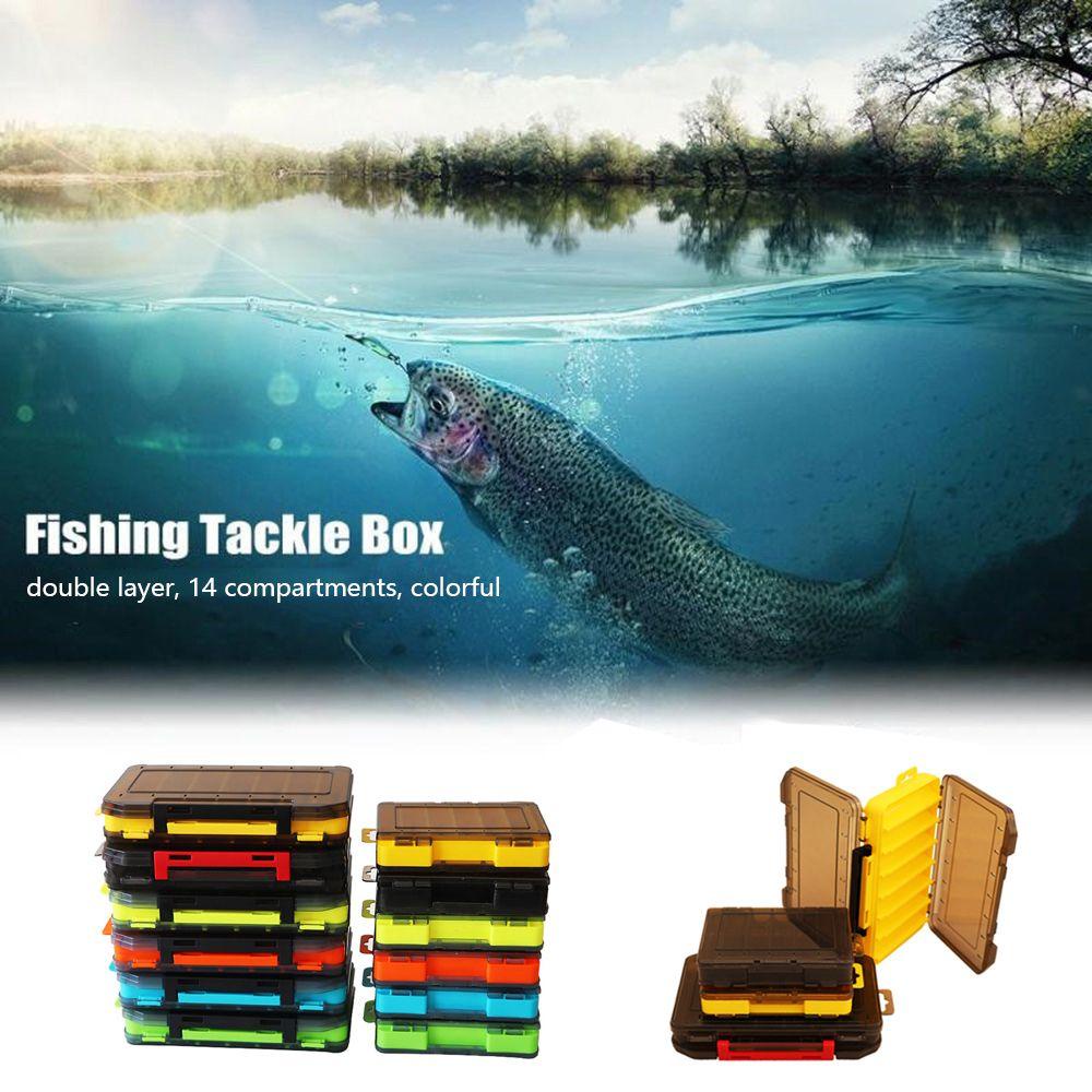 MUVAKO Hộp Đựng Mồi Câu Cá Hai Tầng Tiện Lợi