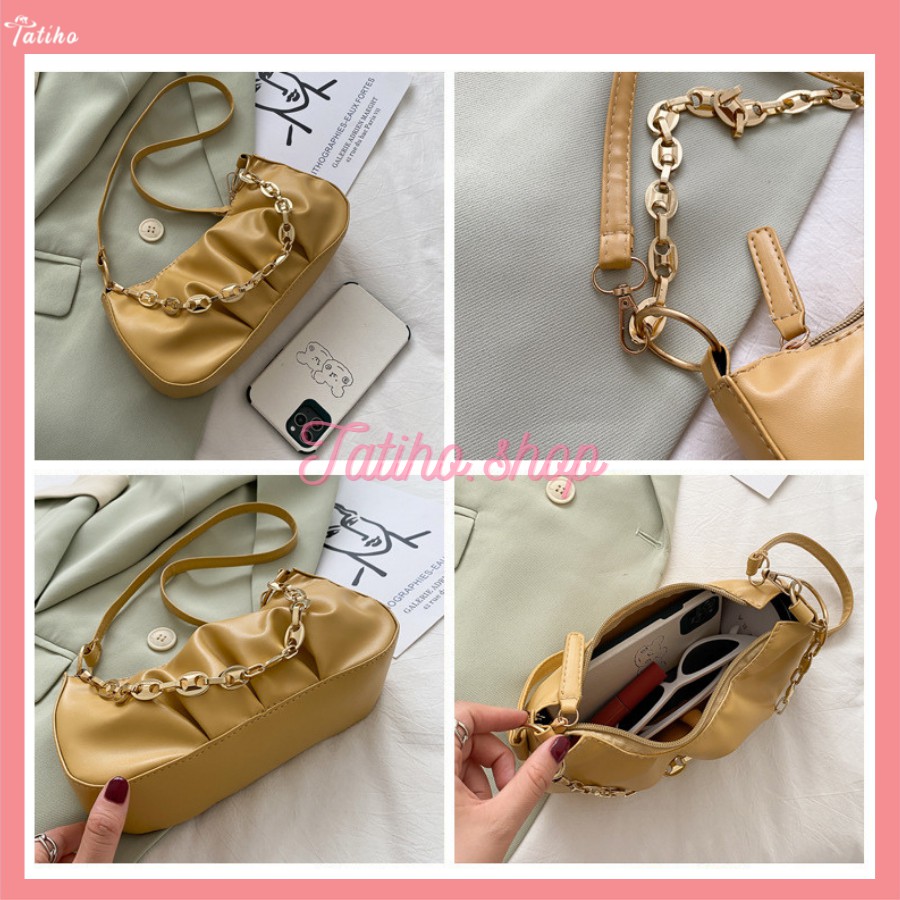 [HÀNG XỊN, GIÁ TỐT] Túi Xách Kẹp Nách Da Dạng Nhún Nữ Đẹp Túi Đeo 1 Bên Vai - Mã TUI29