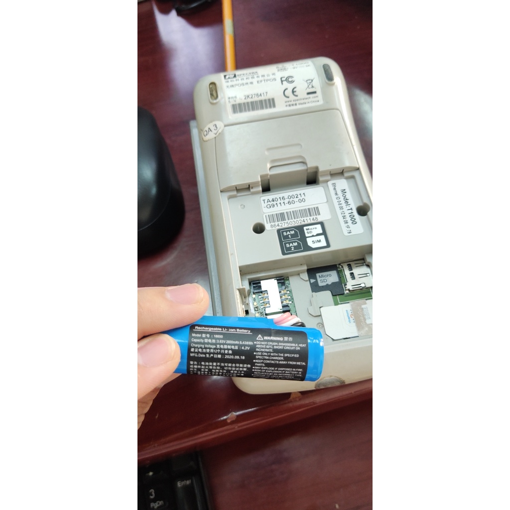 Pin máy Pos Spectra T1000