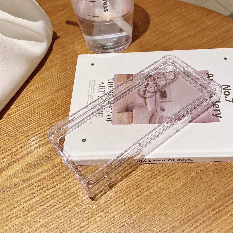 Ốp Điện Thoại Cứng Trong Suốt Chống Sốc Có Thể Gấp Gọn Cho Samsung Galaxy Z Fold 3 5G