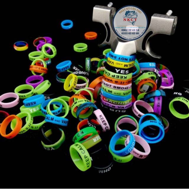 Nhẫn silicon, vòng silicon quấn cần câu, vợt câu lông, ná cao su,... chống trơn trượt