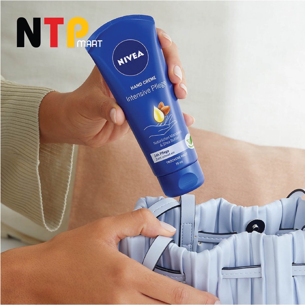 Kem Dưỡng Da Tay Nivea Hand Creme Intensive Pflege dưỡng ẩm tuýp 75ml nhập khẩu Đức