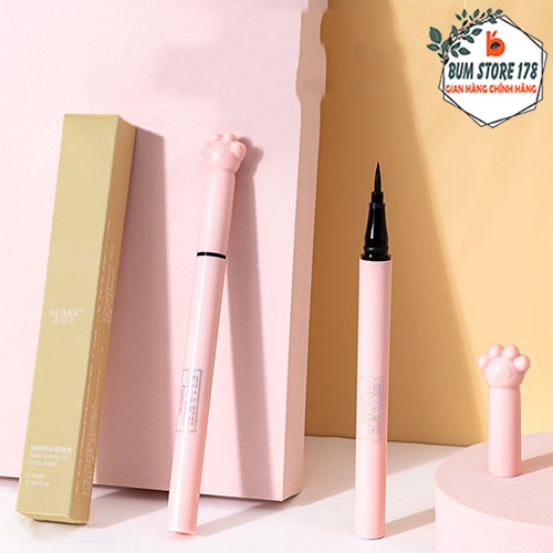 Kẻ mắt nước nội địa Trung Suake dạng lỏng thiết kế chân mèo hồng đáng yêu, Kẻ mắt Suake chống nước không nhòe lâu trôi