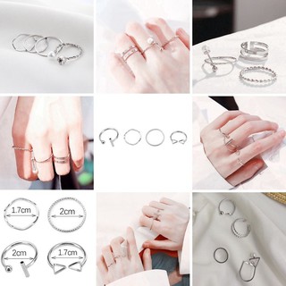 [SALE LỚN LẤY TƯƠNG TÁC] Nhẫn đeo tay mạ bạc cao cấp thời trang nữ phong cách Hàn Quốc đơn giản thanh lực cool ngầu