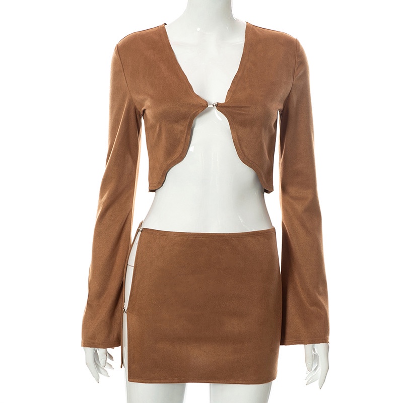 Bộ Áo Sơ Mi Dài Tay + Chân Váy Midi Thời Trang Dành Cho Nữ