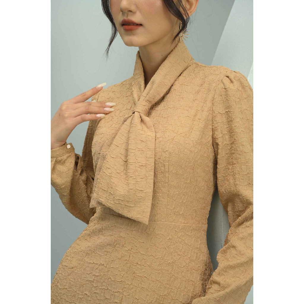 Đầm xòe, Cổ tà thắt nơ Emspo DL4177