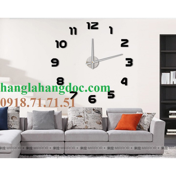 Đồng hồ dán tường DIY cỡ lớn, phong cách cổ điển &amp; sang trọng Version 1