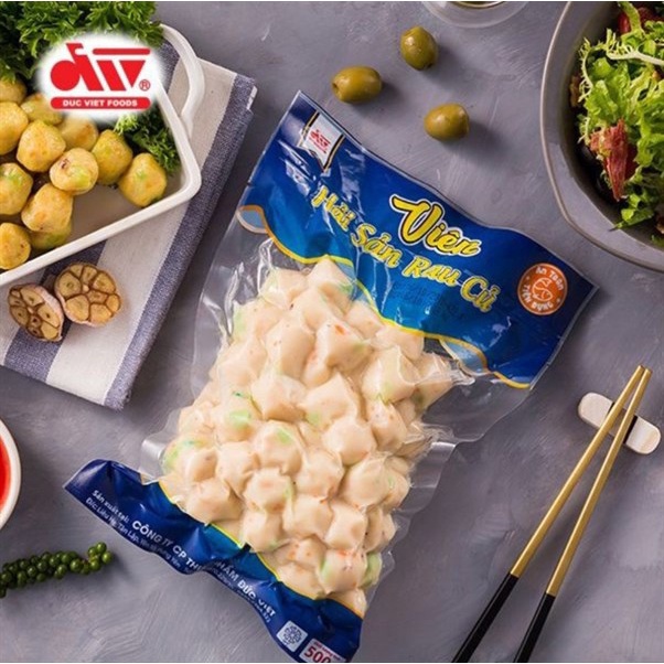 Chả viên hải sản rau củ Đức Việt gói 500g
