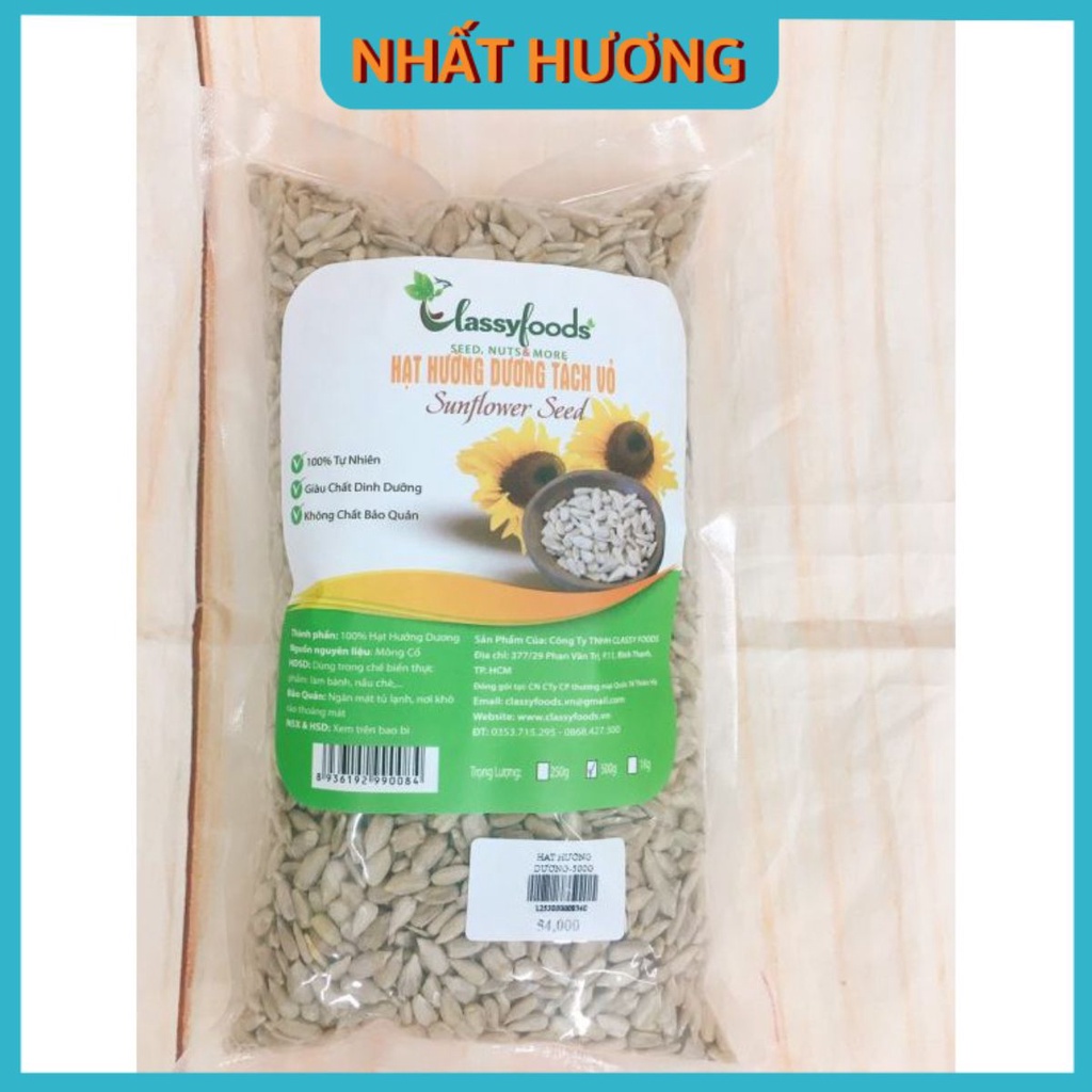 Hạt Hướng Dương Tách Vỏ 500gr- Giao Thương Hiệu Ngẫu Nhiên