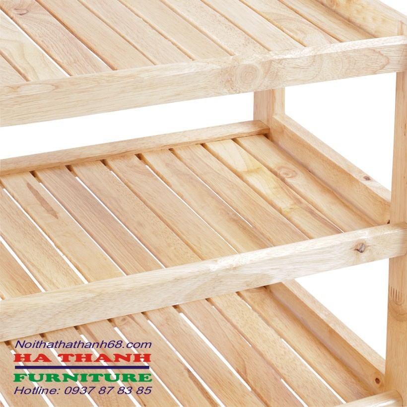 KỆ ĐỂ DÉP GỖ 6T RỘNG 62cm