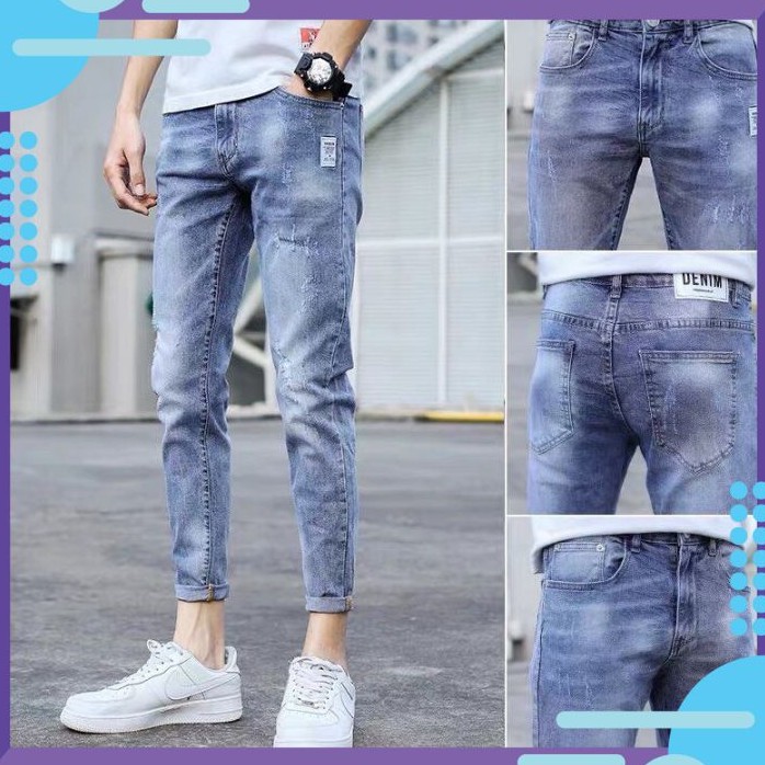 Quần Jean Nam Chất Co Giãn, Không Bai Màu, Dáng Ôm Body, Hit Hót Thời Trang Phong Cách tp_shop_ 87 ms1014
