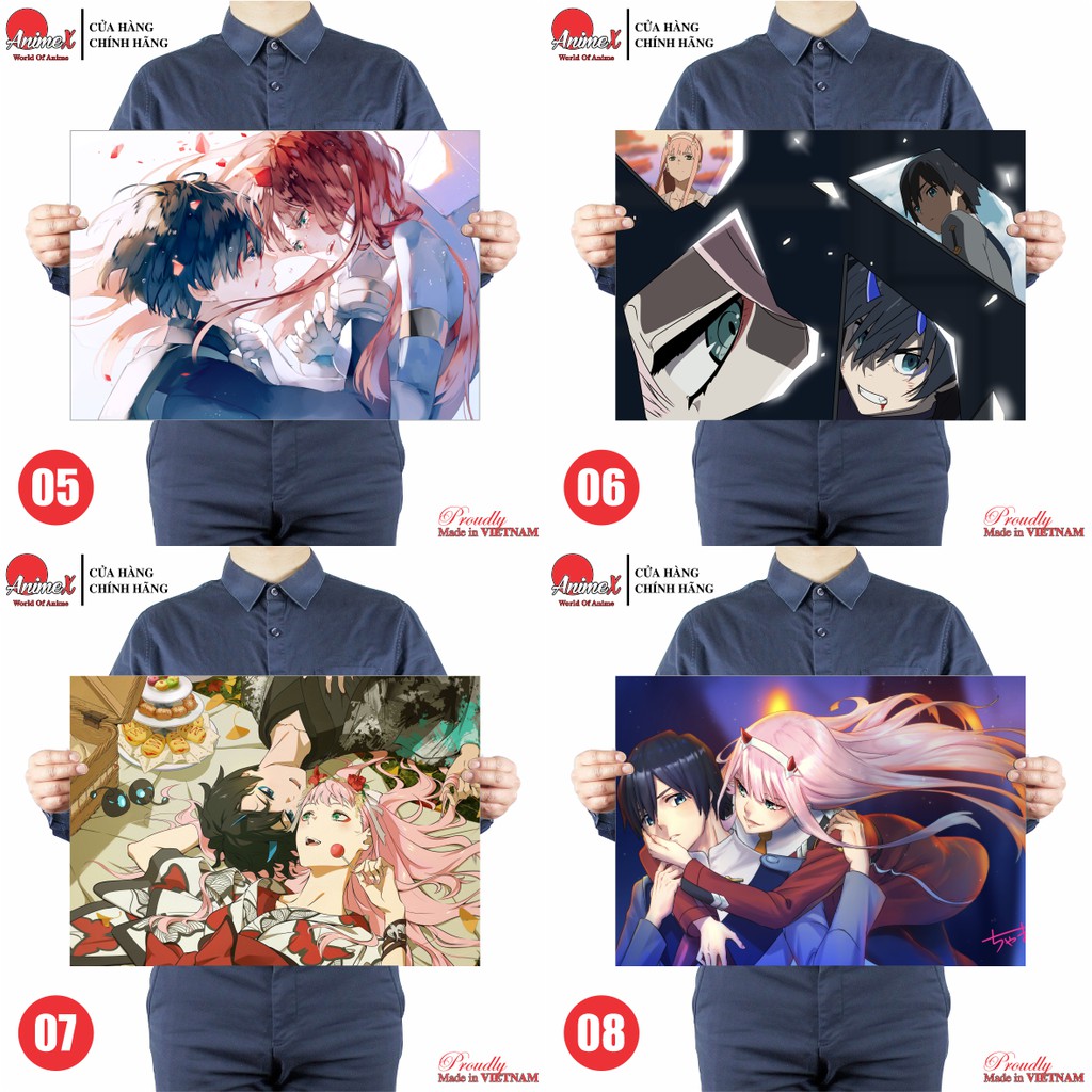 Tấm Poster Áp Phích A3 Anime Darling in the FranXX - Chiến Trận Người Máy - DarliFra - DariFura Dán Tường - By AnimeX