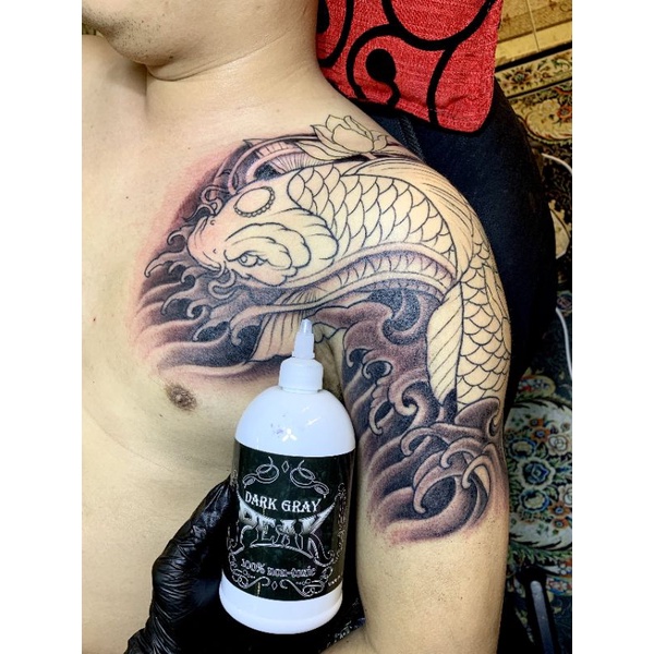 nước pha mực đen trắng grey peak chai to 16oz 500ml