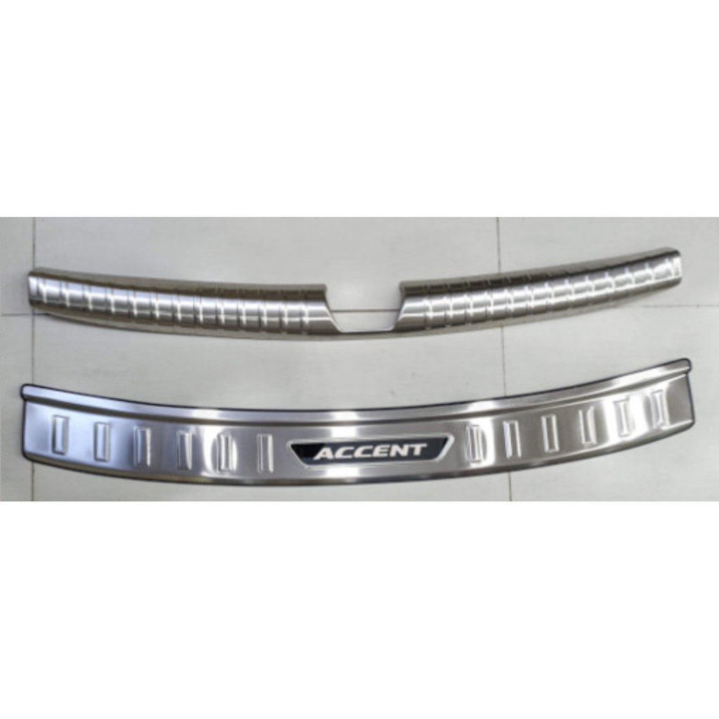 Chống Trầy Cốp Huyndai Accent 2021 Hàng Inox Cao Cấp, Trong Ngoài Có Chữ Accent