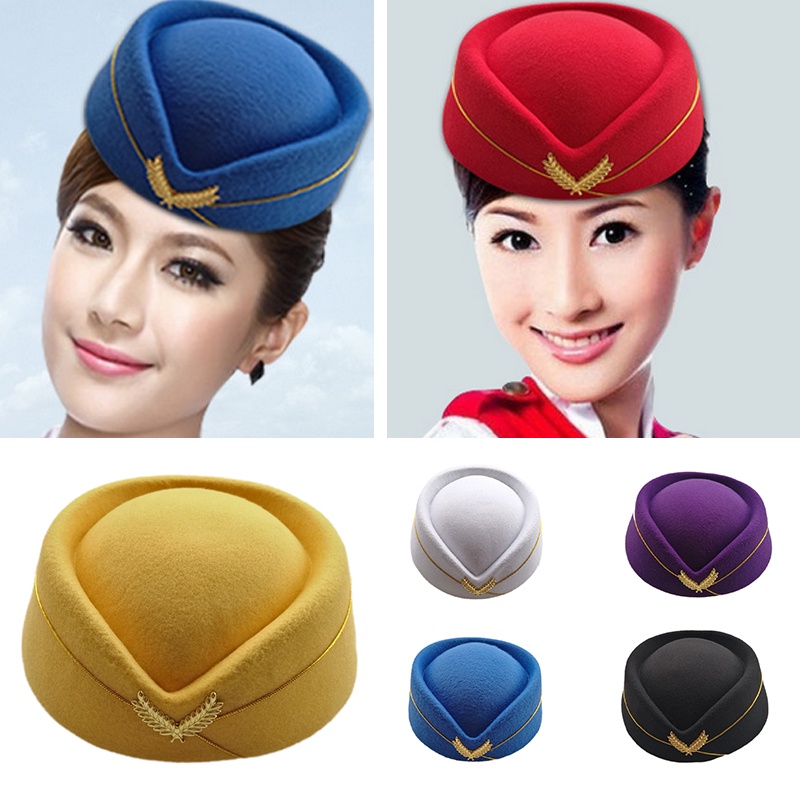 Mũ Nồi Bằng Vải Nỉ Trang Trọng Quyến Rũ Cho Tiếp Viên Hàng Không