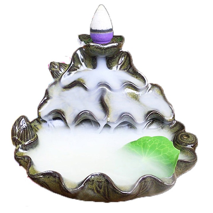 Thác khói trầm hương đốt - Thiên Mộc Hương - Xông nhà, văn phòng, nhang trầm sạch, nhang thơm PT02-Tặng kèm 5 nụ hương