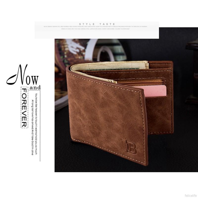 Ví da ngắn kiểu dáng sang trọng tiện dụng dành cho nam