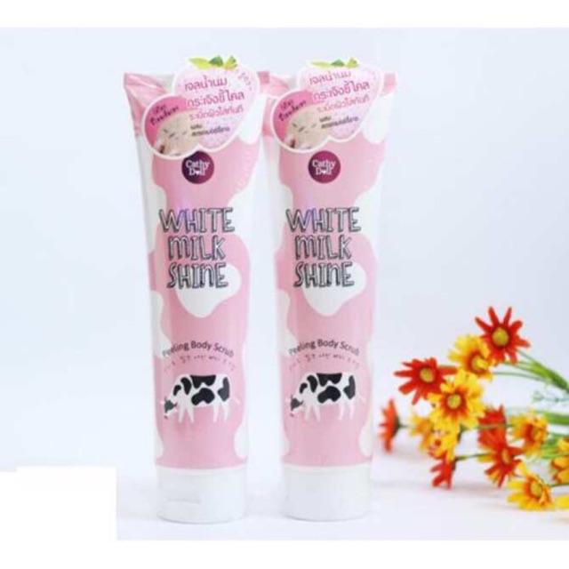 Tẩy da chết toàn thân Cathy Doll White Milk Shine Peeling Body Scrub Thái Lan