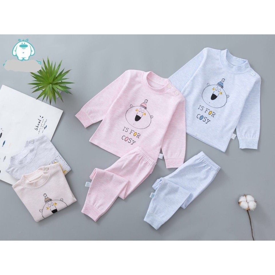 Bộ cotton len quảng châu xuất nhật cao cấp cho bé trai bé gái