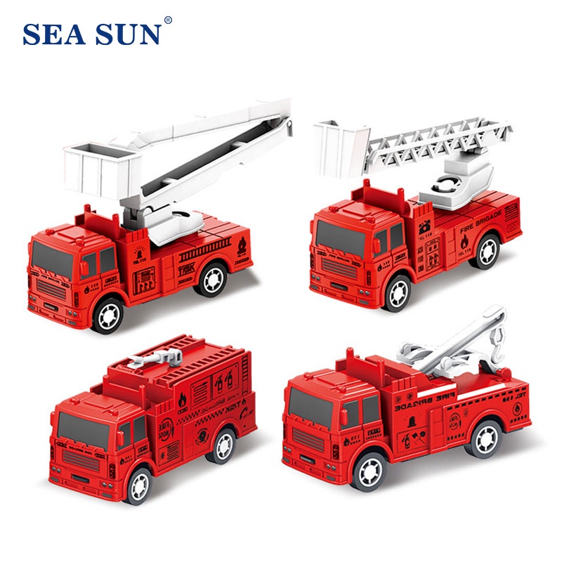 Đồ chơi SEA SUN TOYS xe cứu hỏa kéo lùi cho bé