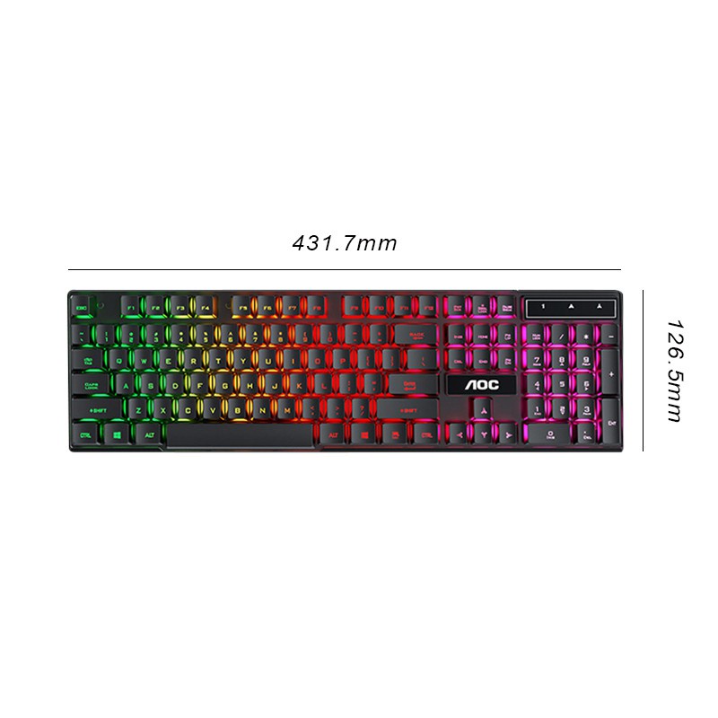 Bàn phím máy tính  AOC KB121, Bàn Phím cơ gaming Chuyên mọi tựa Game Đèn LED 7 Màu Cực Đẹp , Bảo Hành 12 Tháng