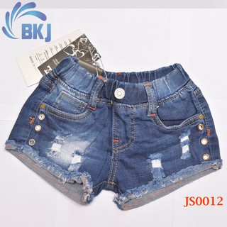 Quần Jean Ngắn Bé Gái Lưng Thun 6 -35Kg Quần Jean Trẻ Em Cao Cấp Co Giãn