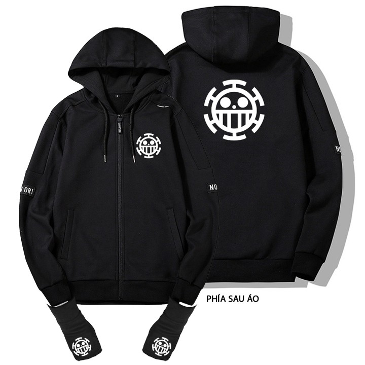Áo khoác nam One Piece Law new 2020 kết hợp găng tay thời trang cùng loại