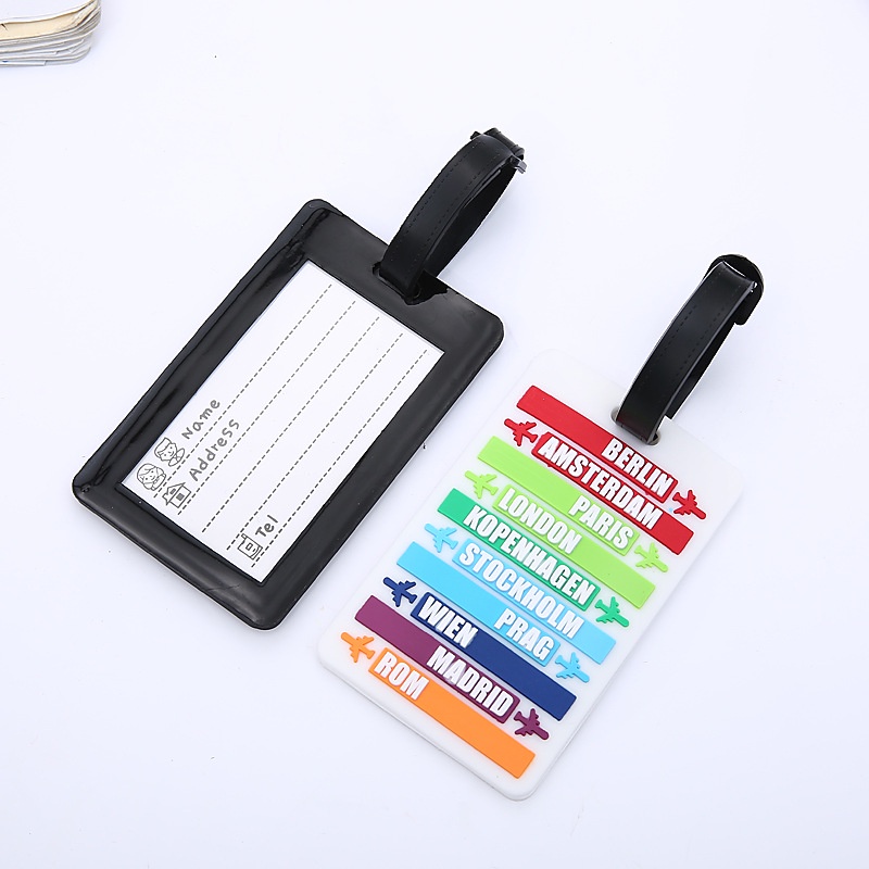 [Loại Dày Đẹp] Thẻ Hành Lý Bảng Tên Nametag Địa Điểm Du Lịch Dành Cho Vali/ Balo Chống Thất Lạc - Shine House