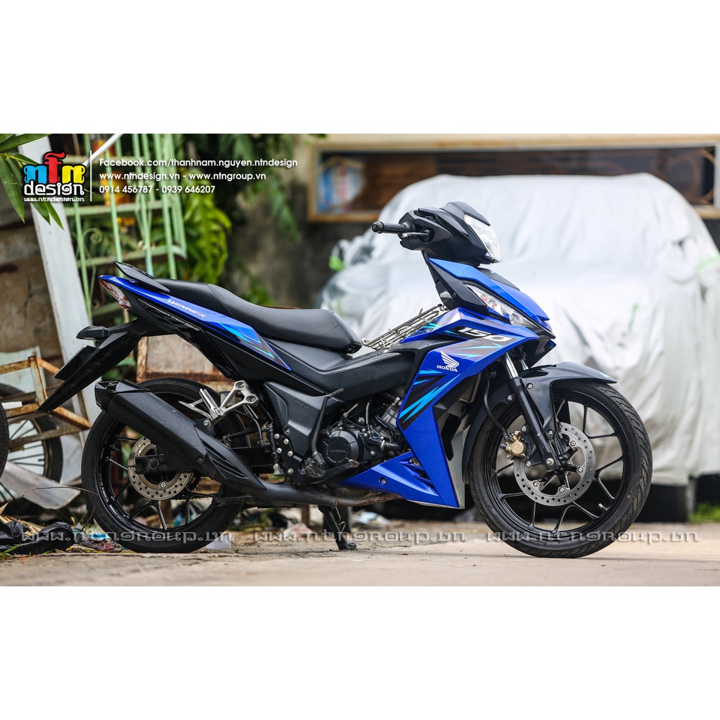 Tem /decal Rời Dán Xe Winner V1 150 Mẫu Zin Xanh Đen Trắng Cực Đẹp, Hàng 3 Lớp Chất Lượng Cao