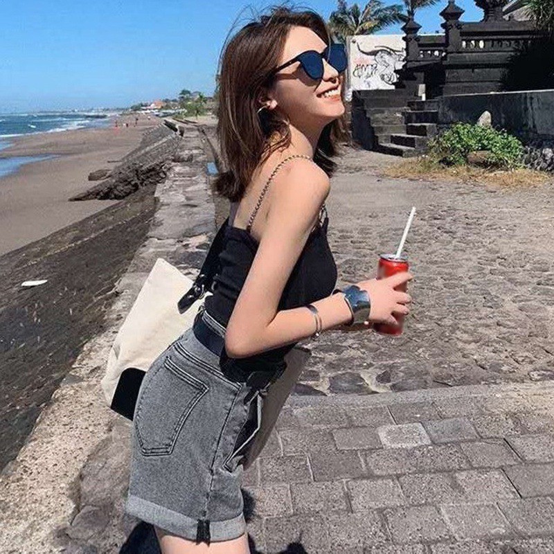 [Mã FASHIONT4WA2 giảm 10K đơn 50K] Áo sát nách hai dây mảnh thiết kế cổ chữ U quyến rũ | BigBuy360 - bigbuy360.vn