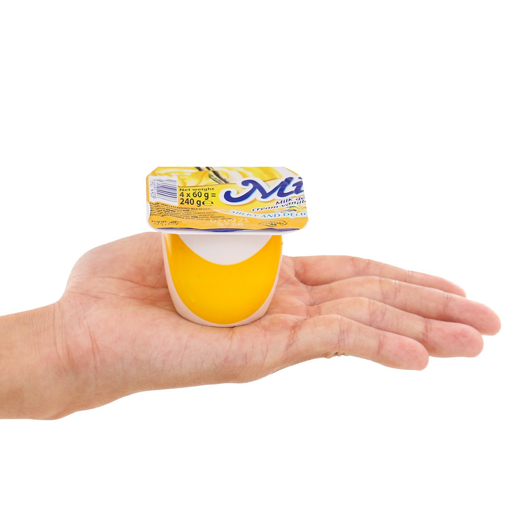 Lốc 4 Hộp Váng Sữa Mikus Vị Vani/Socola 60g Ba Lan [HSD T7/2022]