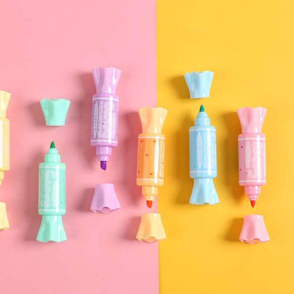 Set 6 Bút Đánh Dấu Hai Đầu Kèm 6 Bút Dạ Quang Tự Lắp Ráp