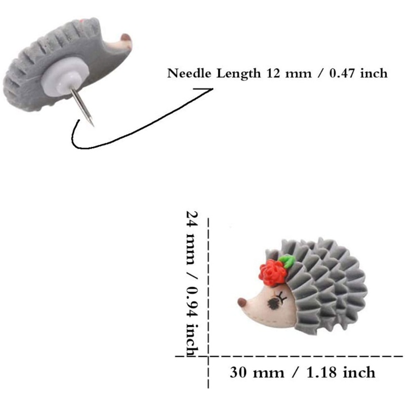 Set 20 Ghim Cài Họa Tiết Động Vật Hoạt Hình Gắn Bảng Ảnh Treo Tường