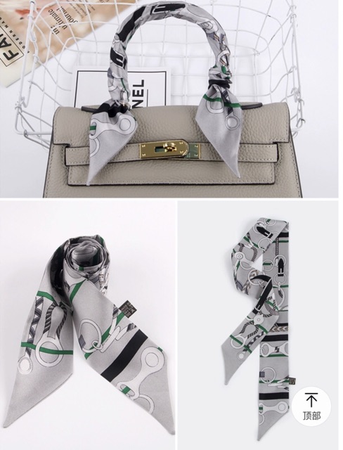 Khăn quấn túi xách in hoa văn cao cấp - Maben