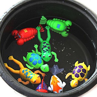 ♞Baby Paddle Wash Bath Bathing Toy Wind-up Animals Toys Christmas Gift for Kids