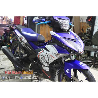Tem Trùm Exciter 150 Xanh Trắng Pulldog