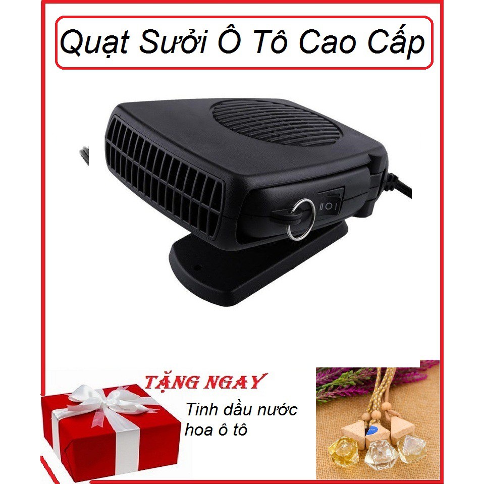 Quạt sưởi ô tô 2 chiều 24V Tặng kèm 1 lọ tinh dầu nước hoa ô tô