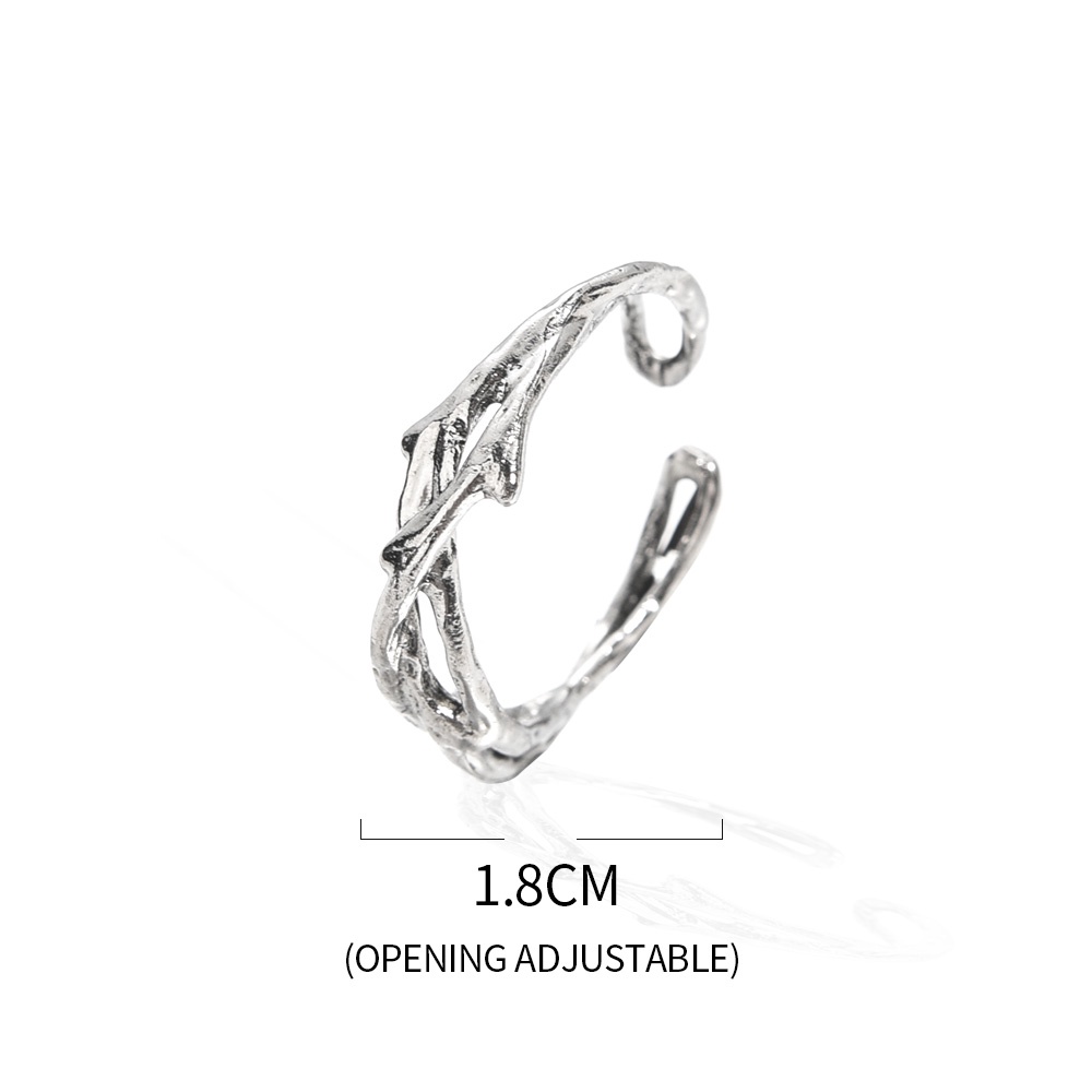 Nhẫn Hở Hình Hoa Hồng Bằng Hợp Kim Phong Cách Vintage Thời Trang Cho Cặp Đôi