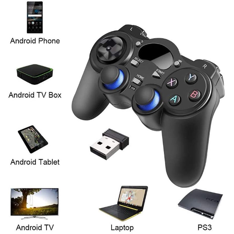 Bộ điều khiển trò chơi không dây 2.4G Cần điều khiển Gamepad cho Android, PC, PS3, Máy tính xách tay, TV Box, Máy tính bảng Android