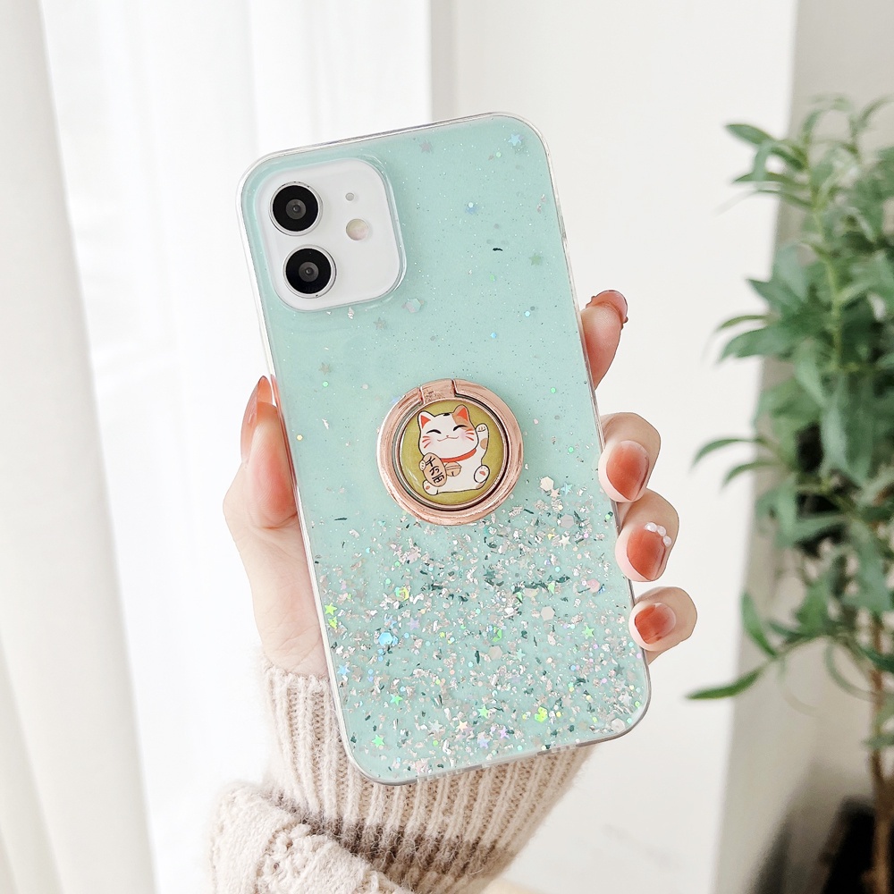 Ốp Điện Thoại Dẻo Họa Tiết Hoạt Hình Chú Mèo 3D Kèm Giá Đỡ Cho Xiaomi 13 12T 12 12s 11T Mi 10T 9T 8 Lite Poco X3 M3 Pro