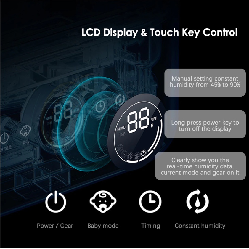 [Chính hãng] Máy phun sương tạo độ ẩm thông minh cao cấp Deerma ST636