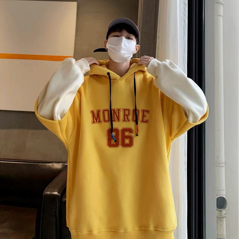 Áo Khoác Hoodie Nam Nữ PHong Cách MONREO 86 Phối Tay Hai Màu Đẳng Cấp Hoot Trend