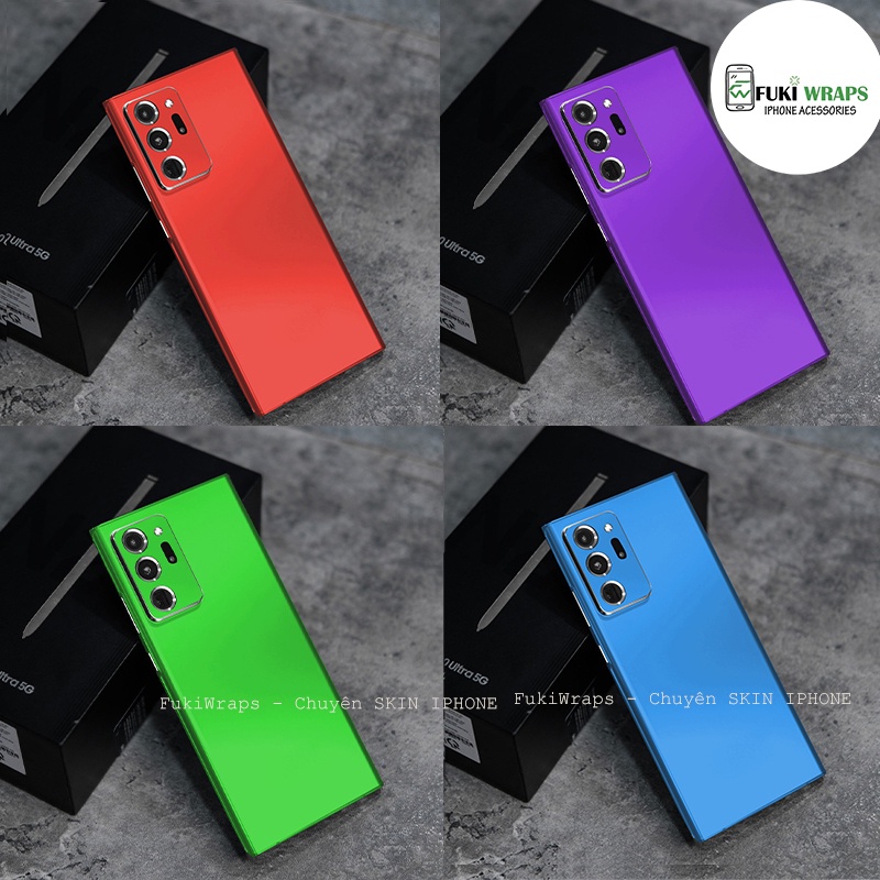 [10 MÀU] Tấm Dán Skin Nhôm Xước Full Viền Dành Cho Samsung Note 20 , Note 20 Plus , Note 20 Ultra FukiShop