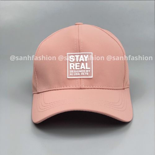 Mũ lưỡi trai thêu tem STAY REAL Nón kết chất kaki cao cấp thời trang form unisex nam nữ K65